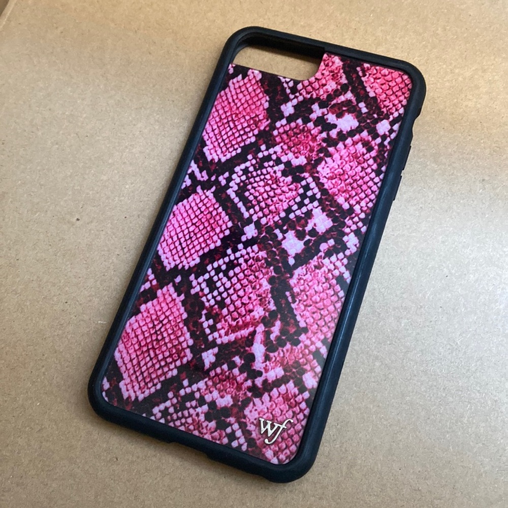 Pink snakeskin iPhone 6/7/8+ plus Wildflower case